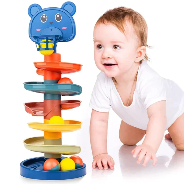 Montessori Ball Slide Toys For Babies 6 12 Months Baby Games Stacking Toys Slide Track Rolling Ball Baby Toys 1 2 3 Years