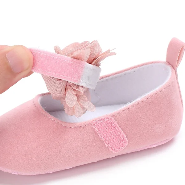 Baby Girls Fashion Lace Lace Solid Color Princess Shoes Comfortable Soft Sole Non-Slip Toddler Shoes White Baptism First Walker - Image 5