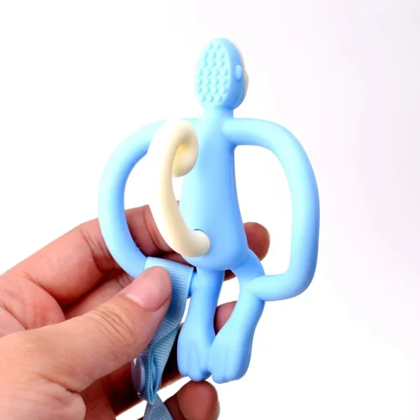 1pcs Baby Teether Soft Silicone Cute Funny Cartoon Monkey Toddler Molar Pain Relief Tool Kids Toy Food Grade - Image 2