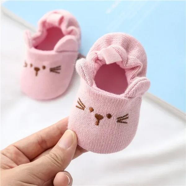 Newborn Baby Crib Shoes Boys Girls Casual First Walker Cute Animal Ear Soft Soles Anti-Slip Toddler Flat Shoes for 0-18 Months - Image 2