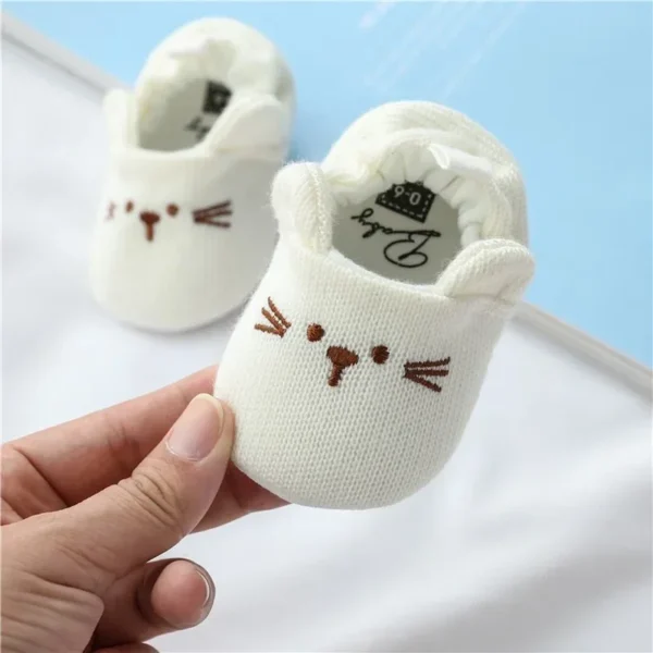 Newborn Baby Crib Shoes Boys Girls Casual First Walker Cute Animal Ear Soft Soles Anti-Slip Toddler Flat Shoes for 0-18 Months - Image 4