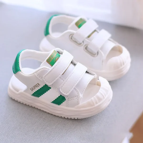 PU Leather Summer Sandals For Children 2024 Trend Fashion Boys Girls Beach Shoes Anti-slippery Soft-soled Toddler Shoes Footwear - Image 4