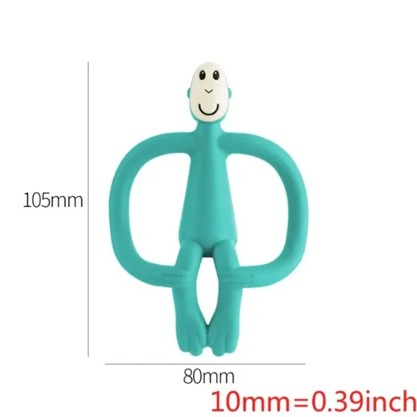 1pcs Baby Teether Soft Silicone Cute Funny Cartoon Monkey Toddler Molar Pain Relief Tool Kids Toy Food Grade - Image 6