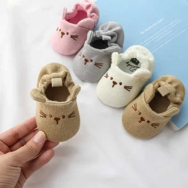 Newborn Baby Crib Shoes Boys Girls Casual First Walker Cute Animal Ear Soft Soles Anti-Slip Toddler Flat Shoes for 0-18 Months - Image 6