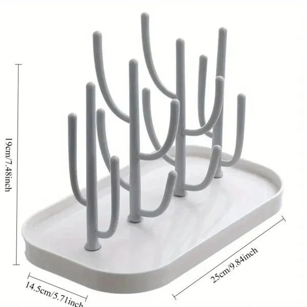 Baby Tree-shaped Milk Bottle Drain Rack, Dust-proof Milk Bottle Holder, Cup Drain Rack Easter Gift - Image 3