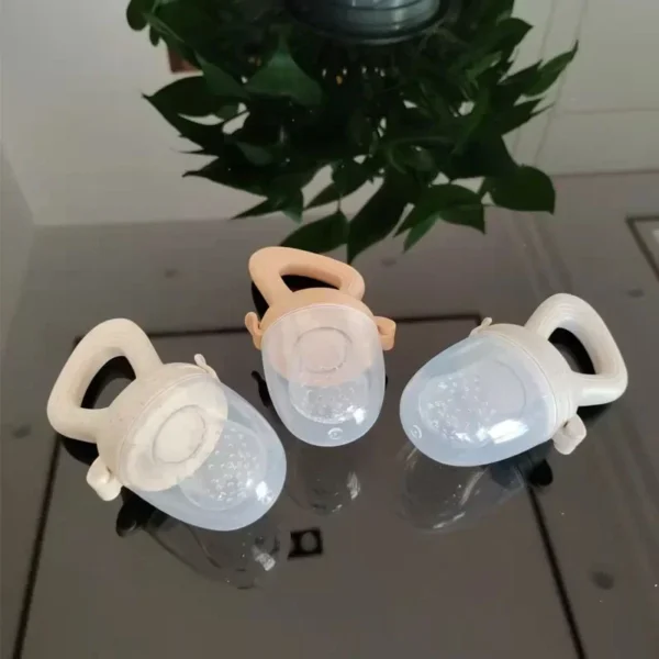 5 in 1 Baby Fruit Feeder with Nipple Set Baby Silicone Mesh Bag Pacifier Fruit and Vegetable Feeder Nursing Toddler Teething Toy - Image 3