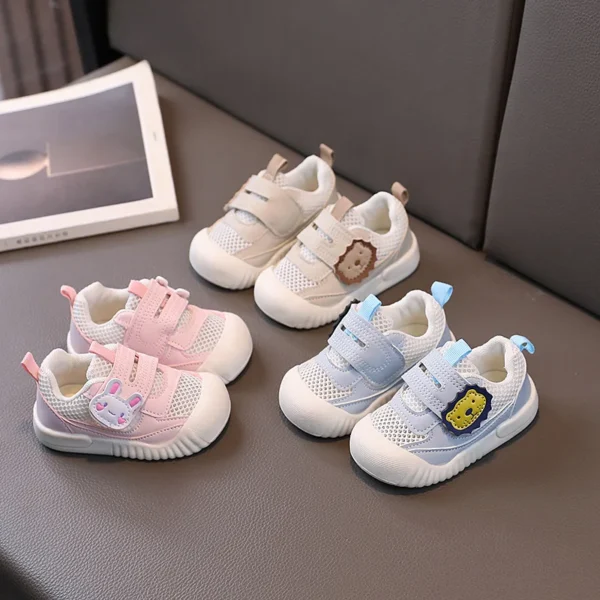 Summer New Soft Soled First Walkers Casual Cartoon Baby Girl Shoes Breath Non Slip Comfort Simple Baby Shoes Versatile Boy Shoe