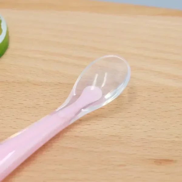 1/2Pcs Silicone Spoon Set Baby Learning to eat Training Spoon Baby Silicone Soft Spoon PP Plastic Box Children's Tableware Box - Image 3