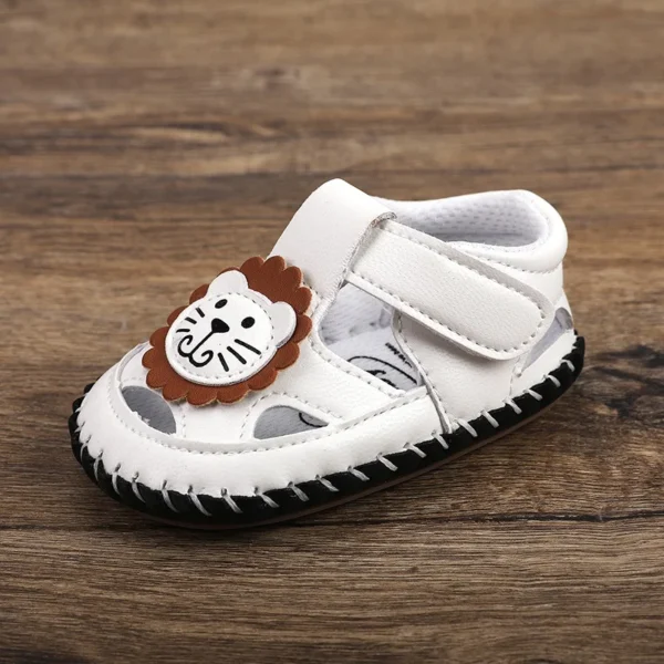 Summer Infant Boy Cartoon Lion Sandals: Comfortable Hollow-out Design, Soft Soled, Anti-slip First Walker Shoes 0-15 Months - Image 5