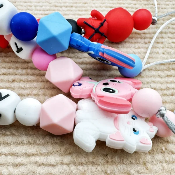 Customized Personalized Name English Letters Baby Silicone Pacifier Clips Chains Holder Teether Pendants Teething Baby Gifts - Image 6