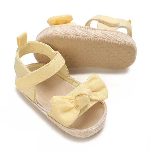 0-18M Baby Cute Butterfly Dew Toe Pre school Summer Sandals Princess Casual Soft Cloth Bottom Non slip Single Shoes Women's - Image 2