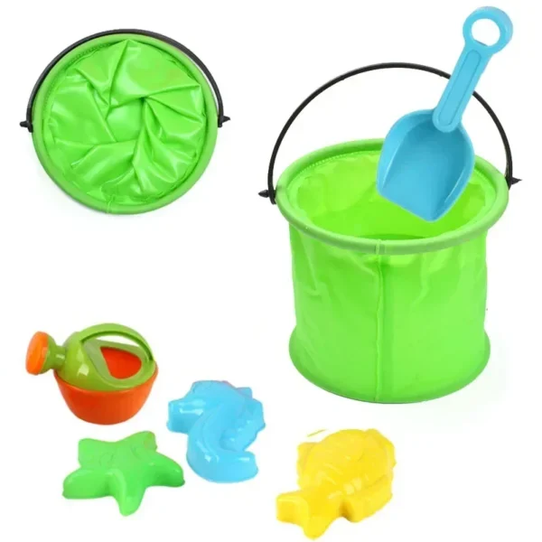 1pc Beach Sand Bucket Toy Collapsible Bucket Gardening Tool Outdoor Pool Play Tool Kids Summer Water Fun Toy Birthday Gift - Image 2