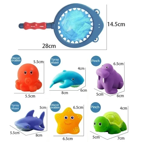 Water Spray Bath Toys Swimming For Summer Play Water Fishing Bath Kids set Baby Toys Summer - Image 5