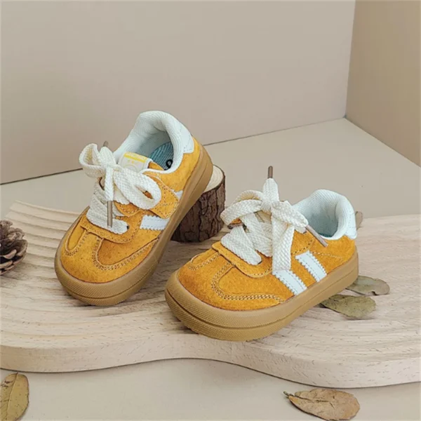 New Spring Autumn Baby Shoes Leather Toddler Kids Sneakers Outdoor Boys Tennis Soft Sole Fashion little Girls Sneakers EU16-25 - Image 4