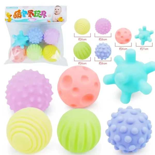 Baby Toys Tactile Play Ball Baby Games 0 12 Months Newborns Educational Sensory Development Toys Soft Touch Hand Grasping Ball - Image 4
