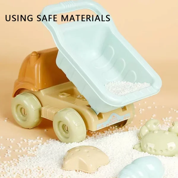 Children's Outdoor Beach Toys Fun Shovel Mold Beach Bucket Set Storage Sand Digging Tool Bucket Gift Children's Sand Toys sand - Image 3