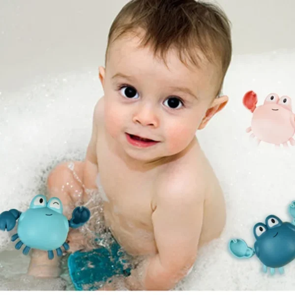 1Pcs Bath Toys Cute Crab Baby Shower Baby Wind Up Swim Play Toy Swimming Pool Accessories Baby Play Beach Water Toys - Image 3