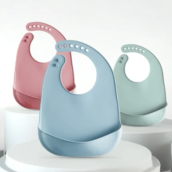 Baby Bib Adjustable Waterproof Bibs Babies Soft Edible Silicone Newborn Saliva Dripping Towel Drooling Children Scarf BPA Free - Image 2