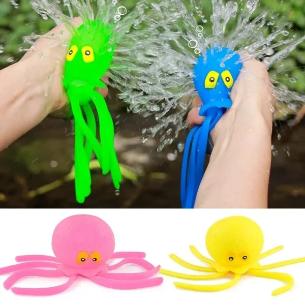 Baby Bath Toys Sponge Water Absorbing Octopus Squeezing Stress Relief Toys Summer Play Water Toy for Children Kid 2 3 4 5 6 Year - Image 2
