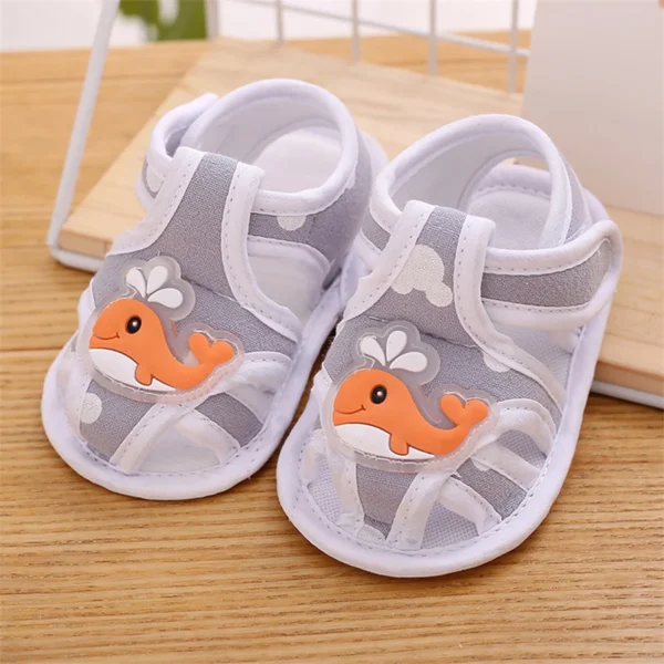 Baby Girls Boys Sandals Cute Flexible Non-slip Summer Flats First Walkers Toddlers Shoes for Casual Home Infants 0-15Months - Image 2