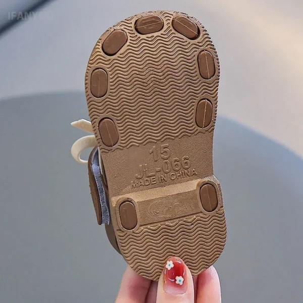 1-4Years Toddlers Shoe Children's Summer Sandals Baby Girls Breathable Bow Sandals Soft Sole Anti slip Princess Hollow Shoes - Image 5