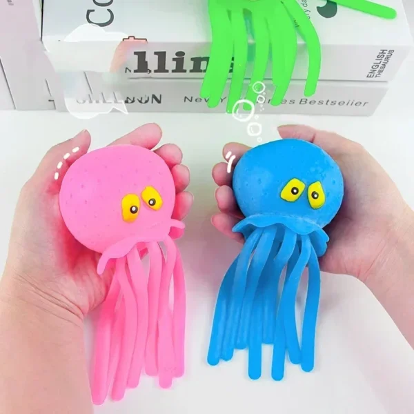 Baby Bath Toys Sponge Water Absorbing Octopus Squeezing Stress Relief Toys Summer Play Water Toy for Children Kid 2 3 4 5 6 Year - Image 6