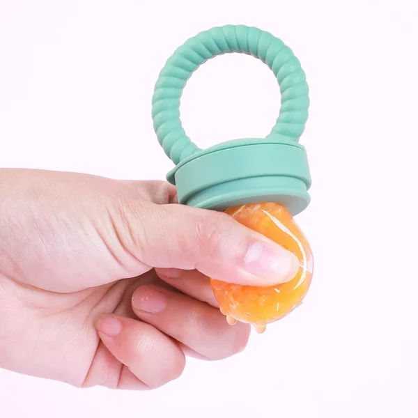 1pcs Food Bite Bag Feeder Fruit Vegetable Feeding Food Grade Silicone Feeding Tableware Silicone Baby Pacifier Bottle Feeder - Image 4