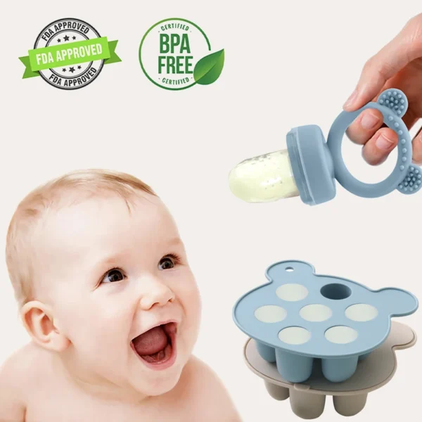 Baby Ice Cream Pops Silicone Mold Ice Cream Maker Popsicles Molds Baby Fruit Feeding Pacifier Teether Toy Baby Sutff - Image 4