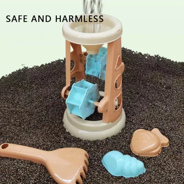 Children's Outdoor Beach Toys Fun Shovel Mold Beach Bucket Set Storage Sand Digging Tool Bucket Gift Children's Sand Toys sand - Image 4