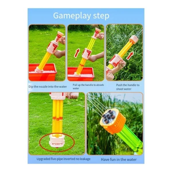 Water Toy For Kids Adults Manual Pull-Out Large Capacity Water Pool Toys For Summer Swimming Beach Water Fighting - Image 2