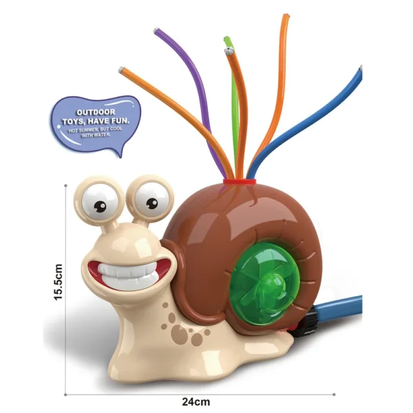 Water Spray Outdoor Toy Snail Sprinkler Backyard Garden Water Toys Summer Yard Cartoon Splash Sprinkler Baby Bath Toy for Kids - Image 5