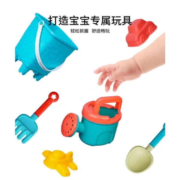 Summer Beach Set Toys For Kids Digging Sand Plastic Bucket Watering Bottle Shovels Children Beach Water Game Toys Tools - Image 5