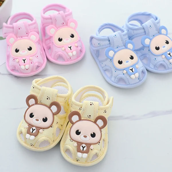 Baby Girls Boys Sandals Cute Flexible Non-slip Summer Flats First Walkers Toddlers Shoes for Casual Home Infants 0-15Months - Image 3