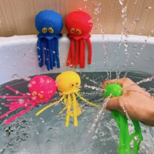 Baby Bath Toys Sponge Water Absorbing Octopus Squeezing Stress Relief Toys Summer Play Water Toy for Children Kid 2 3 4 5 6 Year