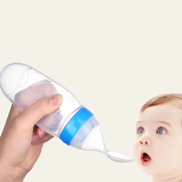 Baby Silicone Squeezing Feeding Bottle Newborn Baby Training Spoon Infant Cereal Food Supplement Feeder Bbay Safe Tableware - Image 5