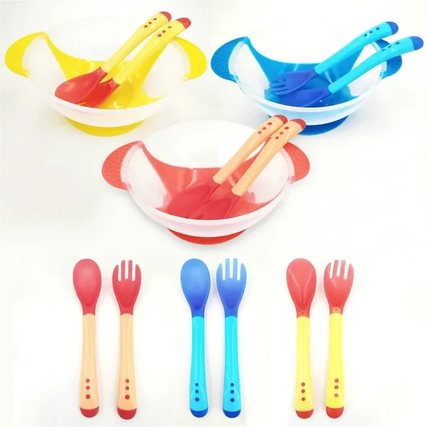 Baby Bowl Set Training Bowl Spoon Tableware Set Dinner Bowl Learning Dishes with Suction Cup Children Training Dinnerware - Image 6