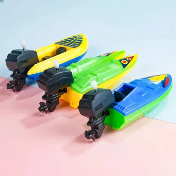 2Pcs Speed Boat Ship Wind Up Toy Float In Water Kids Toys Classic Clockwork Toy Summer Shower Bath Toys for Children' Gifts Toys - Image 2