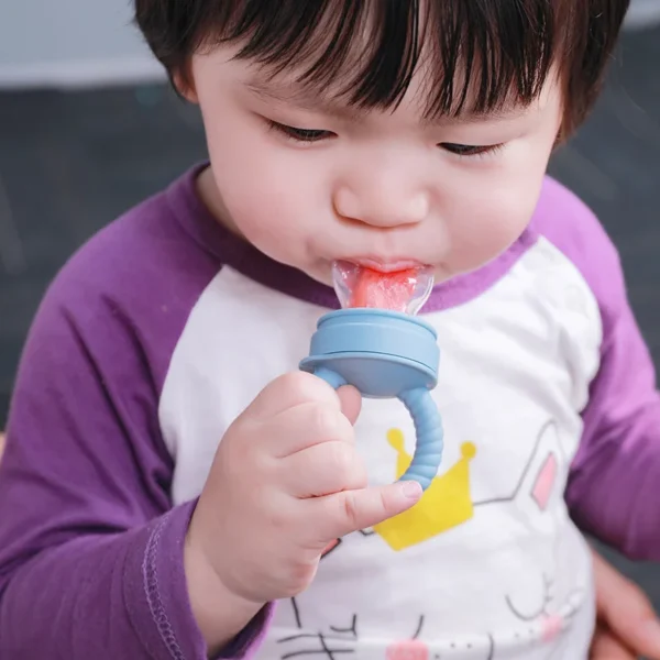 1pcs Food Bite Bag Feeder Fruit Vegetable Feeding Food Grade Silicone Feeding Tableware Silicone Baby Pacifier Bottle Feeder - Image 3