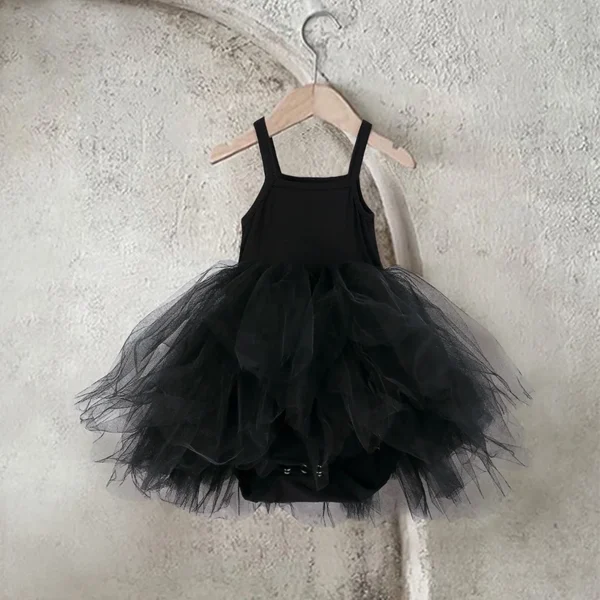 0-2Y Summer Baby Girls Clothes Toddler Tulle One Piece Camisole Ball Gown Bodysuit - Image 4