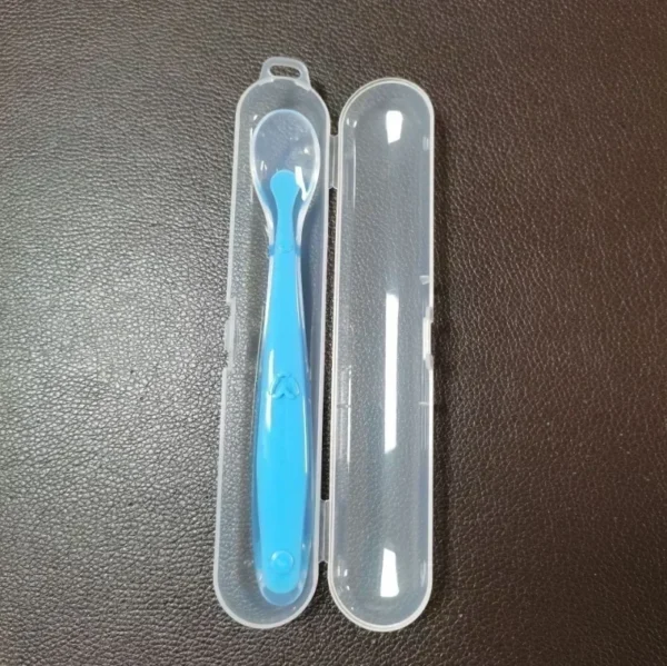 1/2Pcs Silicone Spoon Set Baby Learning to eat Training Spoon Baby Silicone Soft Spoon PP Plastic Box Children's Tableware Box - Image 6