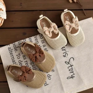 Baby Girl Princess Style Soft Bottom Dress Shoes Girls Summer Mesh Breathable Comfortable Sandals 15-25