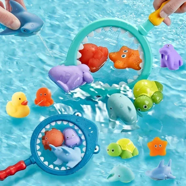 Water Spray Bath Toys Swimming For Summer Play Water Fishing Bath Kids set Baby Toys Summer - Image 2