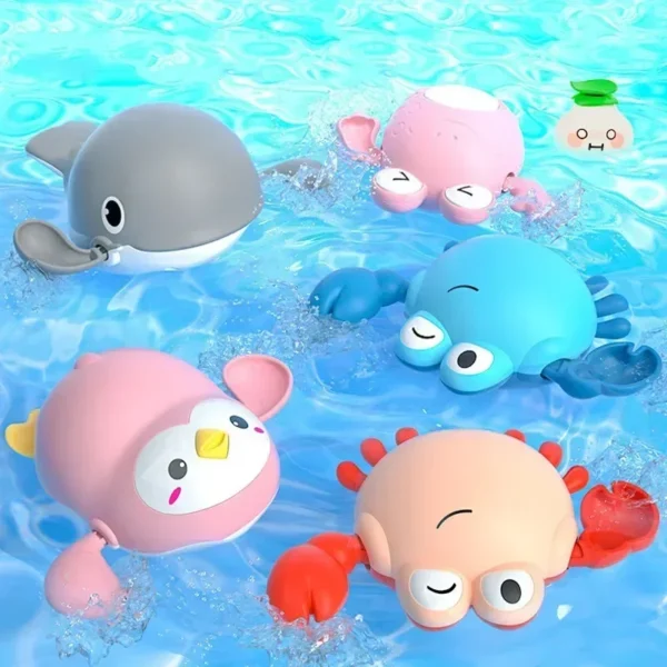 Summer Bath Toys Kids Swimming Clockwork Dolls Play Water Baby Bathing Cute Funny Children Bathroom Shower Bathtub Animals Toy - Image 6