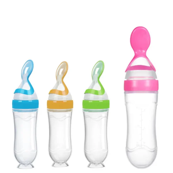 Baby Silicone Squeezing Feeding Bottle Newborn Baby Training Spoon Infant Cereal Food Supplement Feeder Bbay Safe Tableware - Image 2